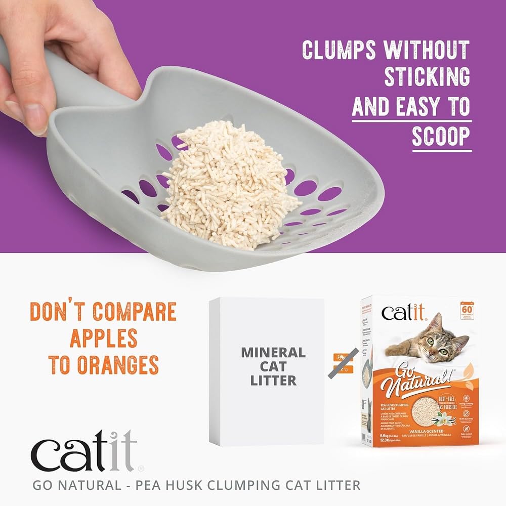 Pea Husk Clumping Cat Litter, Vanilla