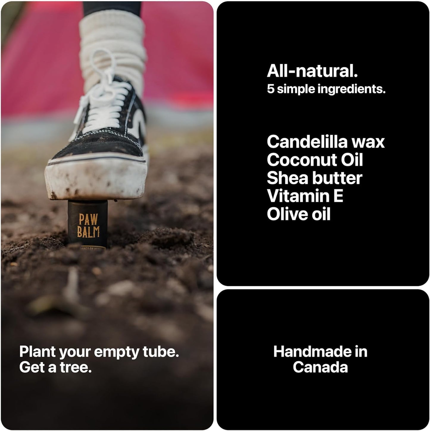 SÄKER Dog Paw Balm | Veterinarian-Approved Paw Protection for Dogs | Handmade in Canada | Paw Soother Safe to Lick for Dry, Cracked, and Rough Paws