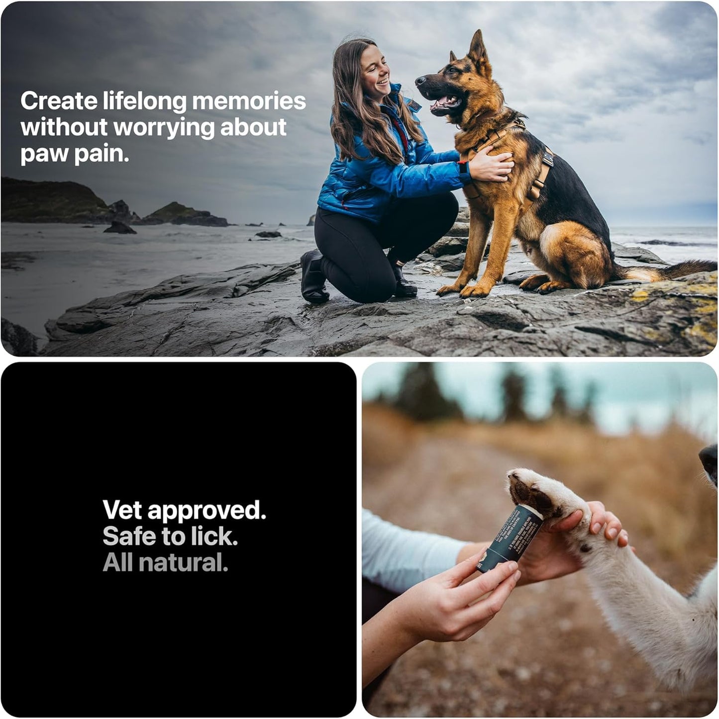 SÄKER Dog Paw Balm | Veterinarian-Approved Paw Protection for Dogs | Handmade in Canada | Paw Soother Safe to Lick for Dry, Cracked, and Rough Paws