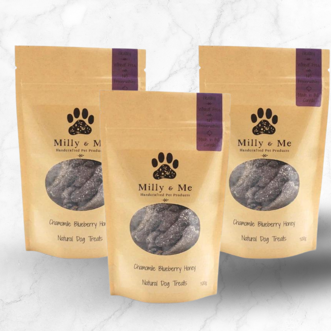 ChamomileBlueberryHoney-MillyandMeHandmadePetProducts-homemadedogtrainingtreats