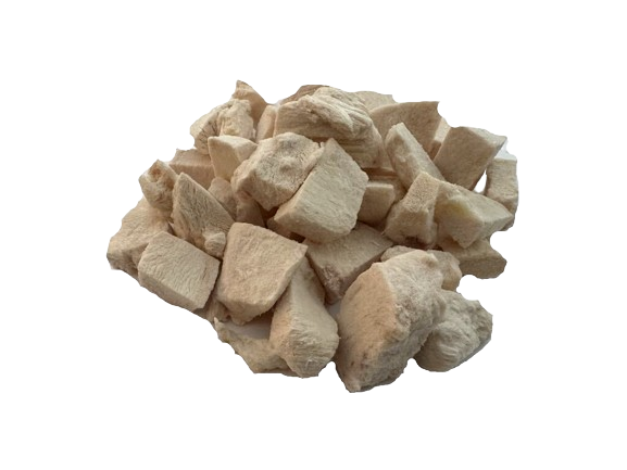 Freeze-Dried Chicken Chunks Pet Treats dog treats from Floof Pet Products on a neutral background