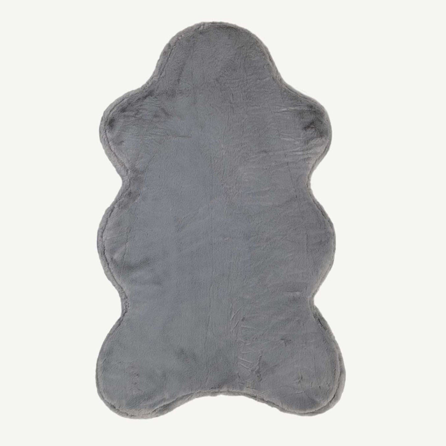 Gray wavy rug on a white background