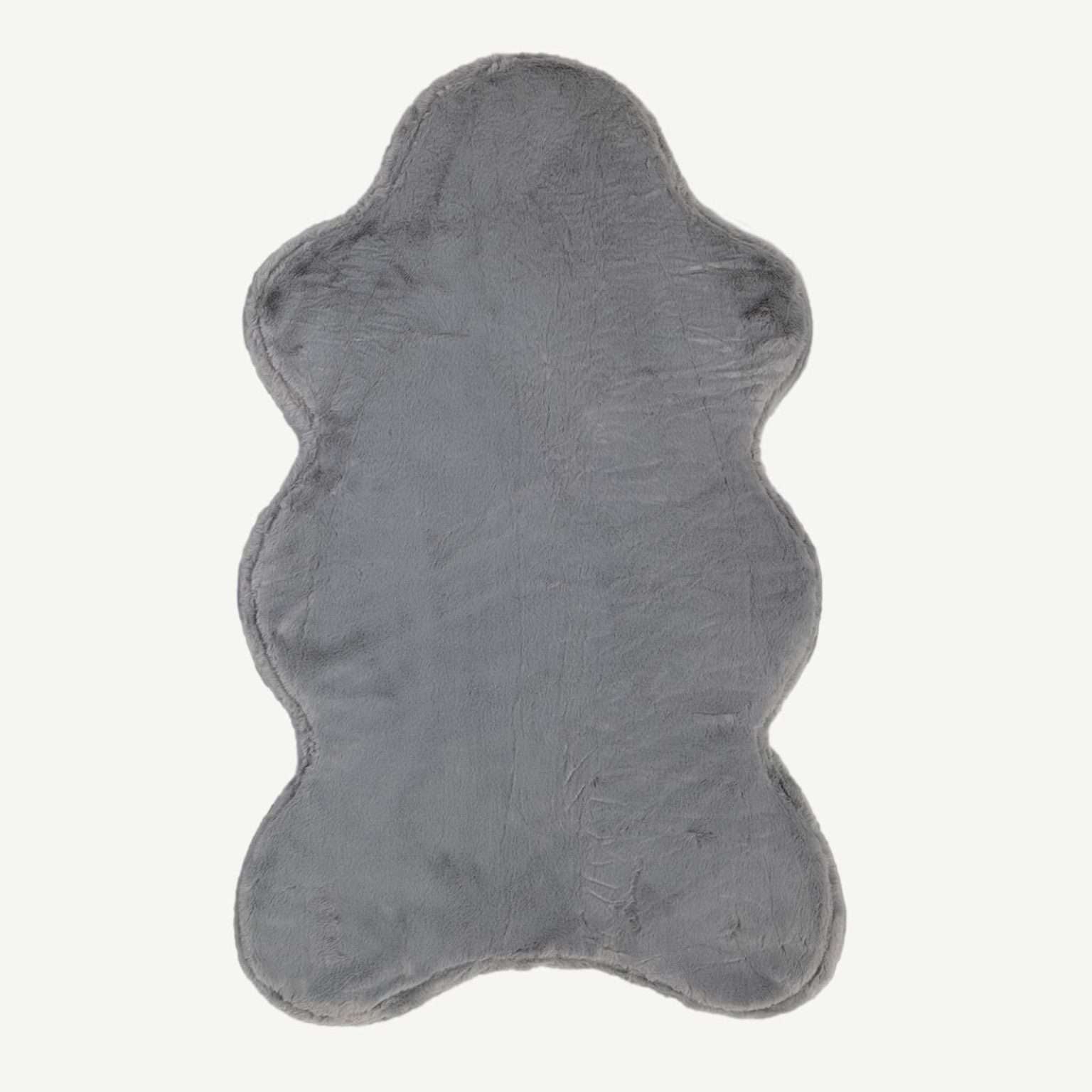 Gray wavy rug on a white background