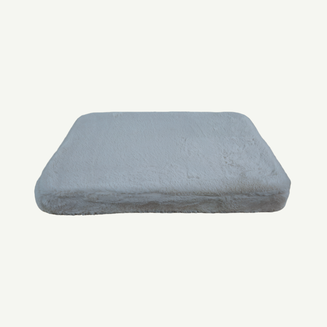 Gray pet cushion on a white background