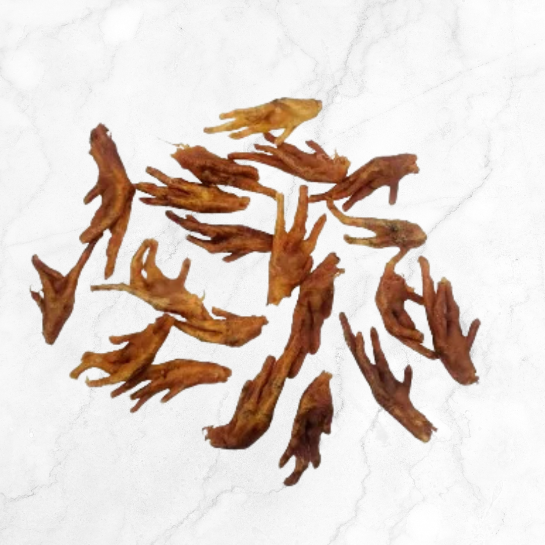 small dehydrated chicken feet dog chews