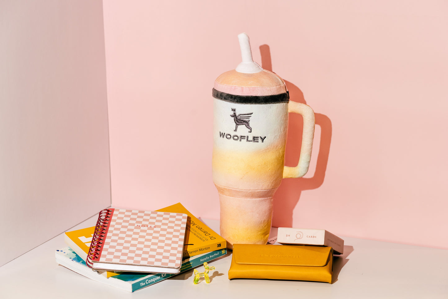 NEW LIMITED EDITION Woofley Tumbler Dog Toy - Small plush dog toy from Floof Pet Products on a neutral background