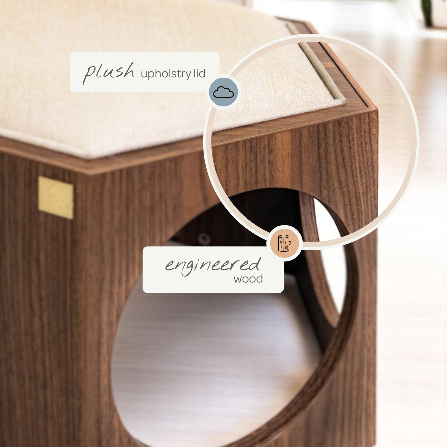 Suki Cat Stool and Shelf