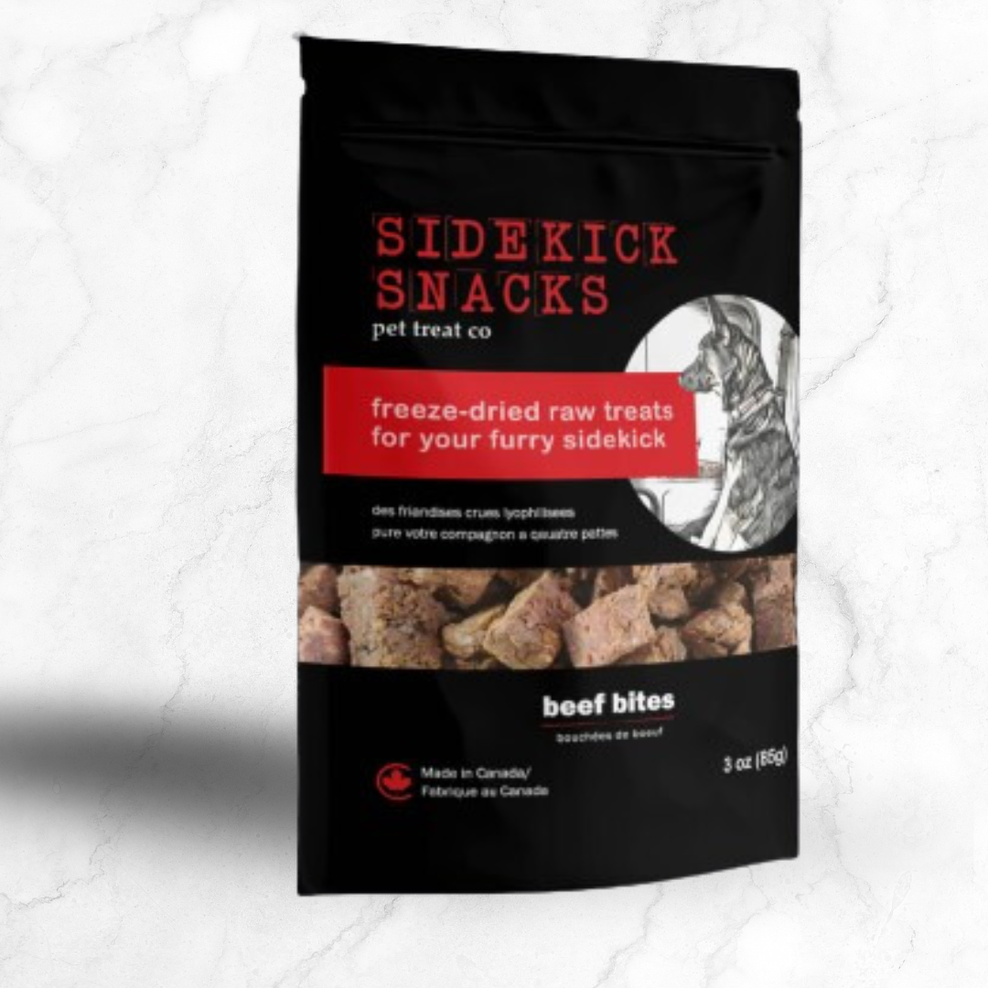 Sidekick Snacks pet treat package on a white background
