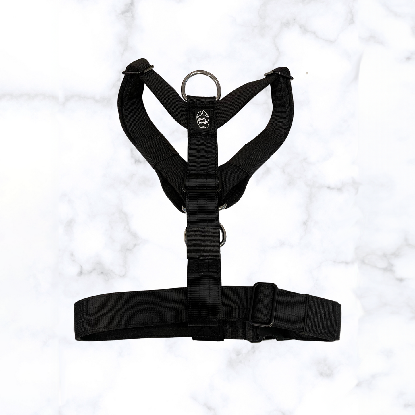 ystrapharnessset-blacktacticaldoggear-bestdogharnessfortrainingreactivedogs-harnessfordogsthatpull-FloofPetProducts