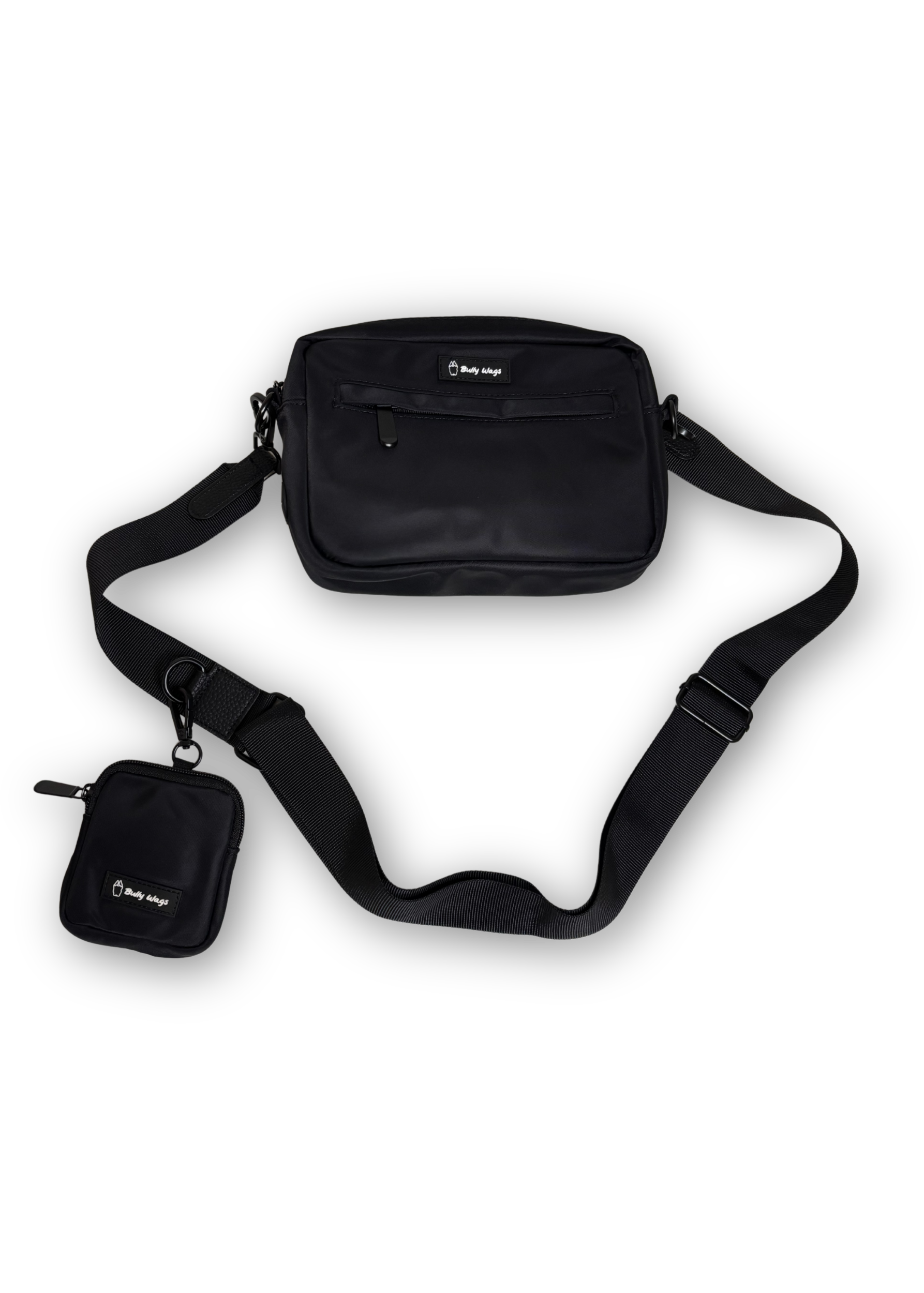 Crossbody Dog Walking Bag with Treat Pouch crossbody bag from Floof Pet Products on a neutral background