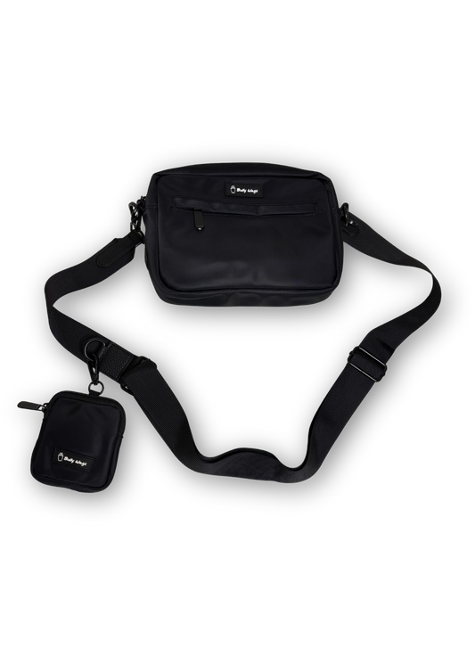 Crossbody Dog Walking Bag with Treat Pouch crossbody bag from Floof Pet Products on a neutral background