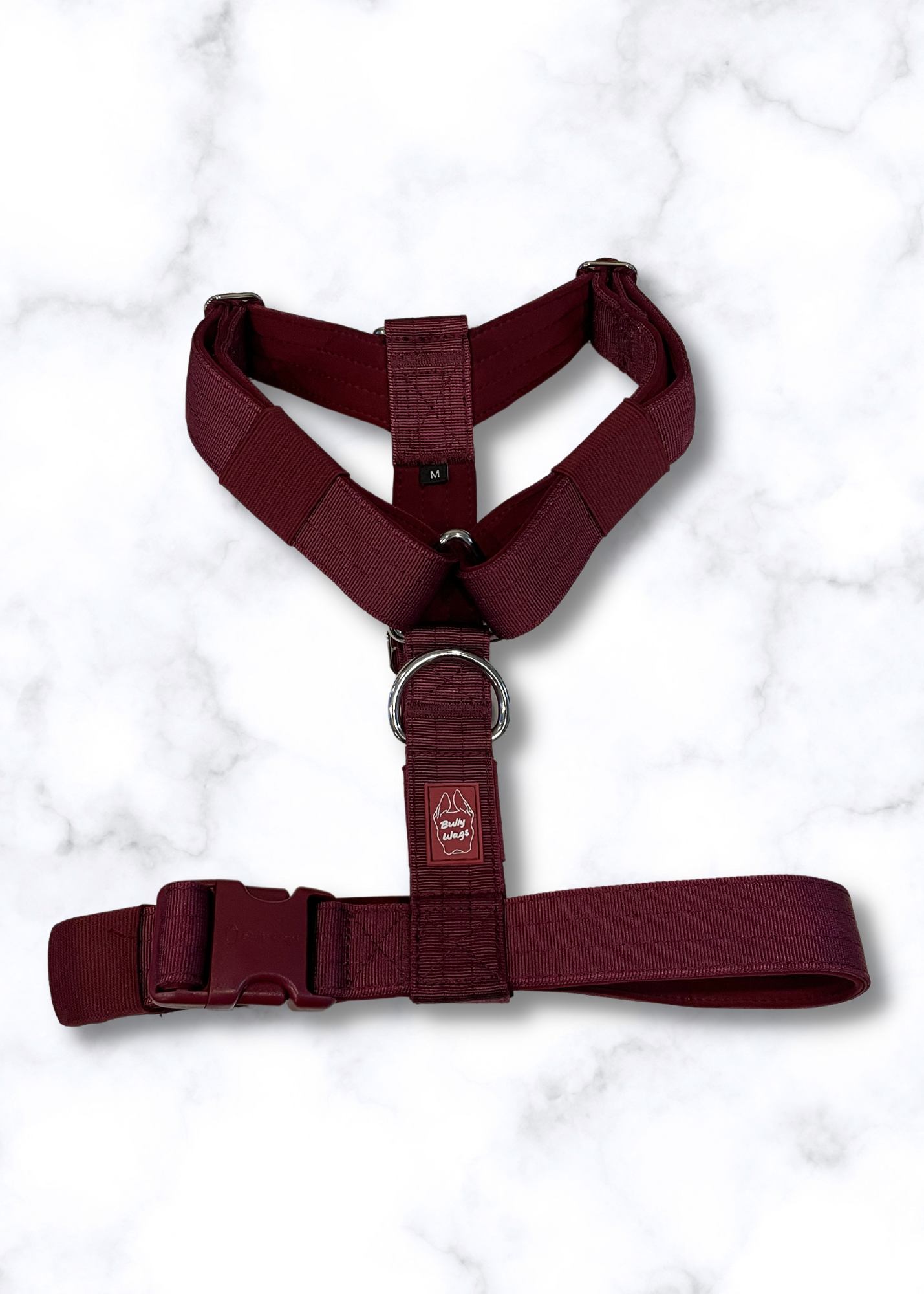 Y Strap Adventure Harness - Cherry Wine pet collars & harnesses from Floof Pet Products on a neutral background