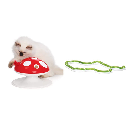 Mushroom Interactive Feather Toy for Cats