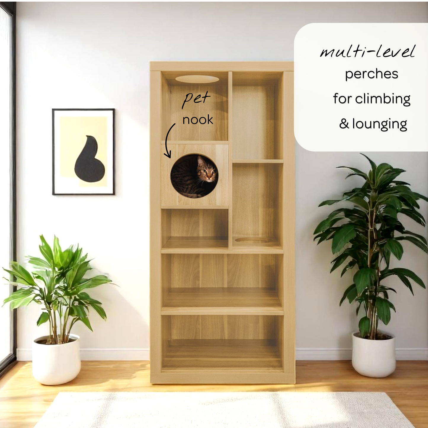 cliff jr.- cat tree bookshelf