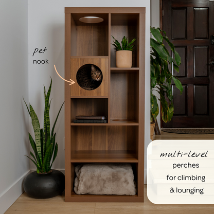 cliff jr.- cat tree bookshelf