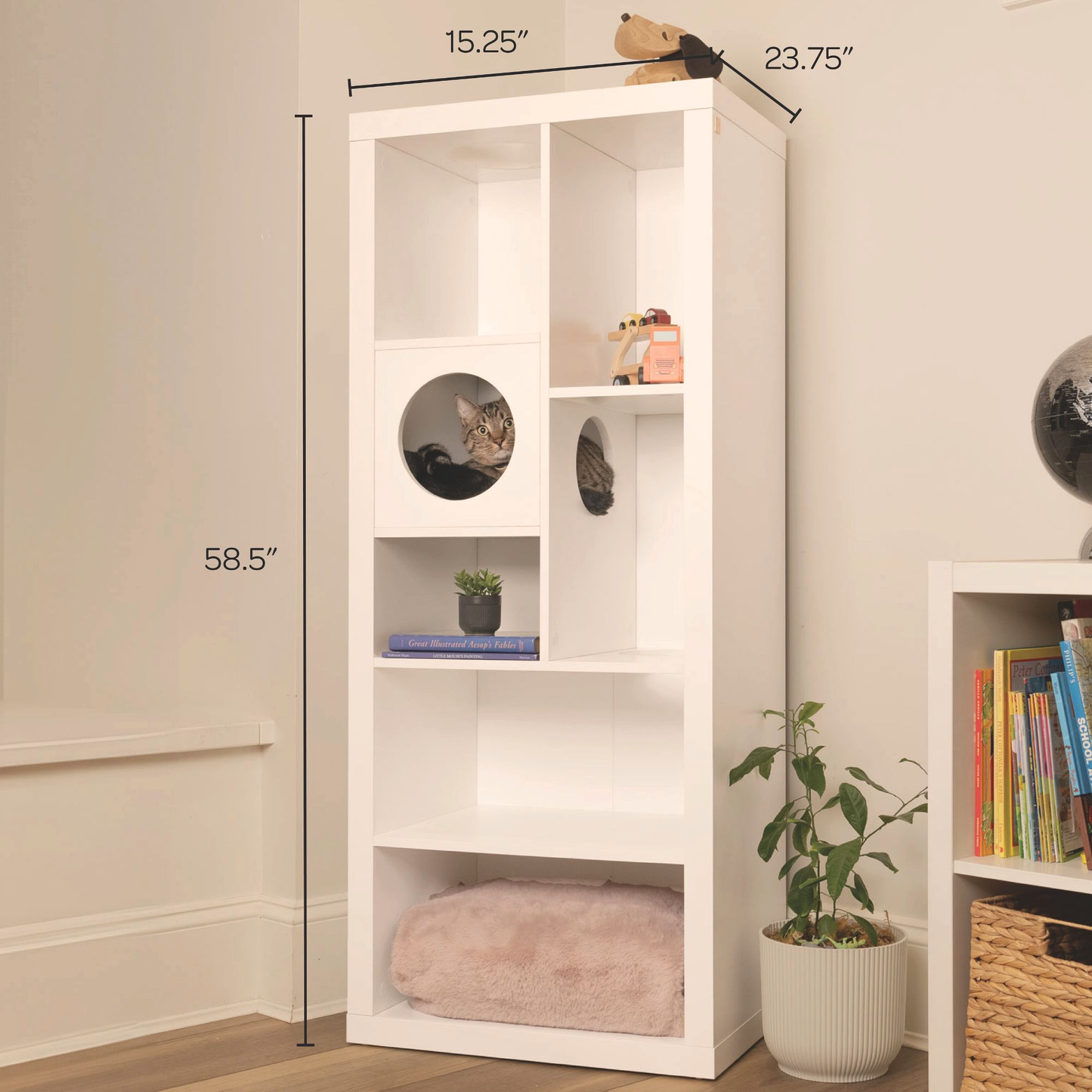 cliff jr.- cat tree bookshelf