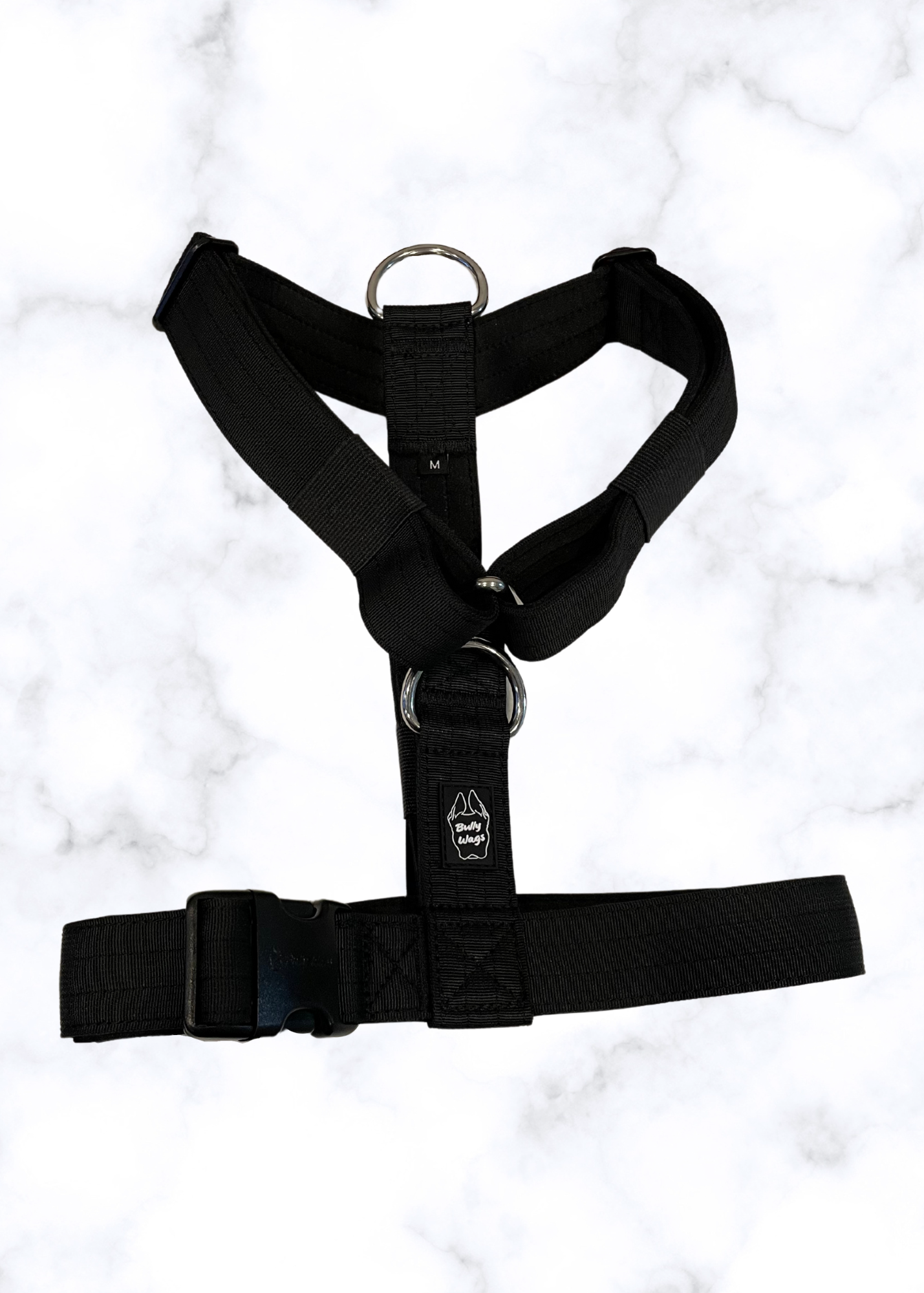 Y Strap Adventure Harness - Black pet collars & harnesses from Floof Pet Products on a neutral background