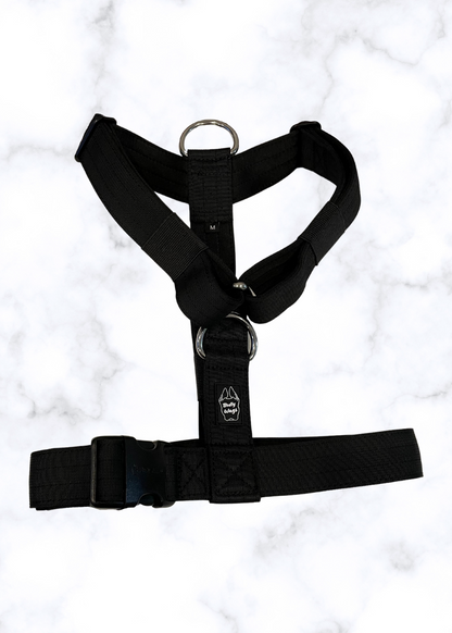 Y Strap Adventure Harness - Black pet collars & harnesses from Floof Pet Products on a neutral background