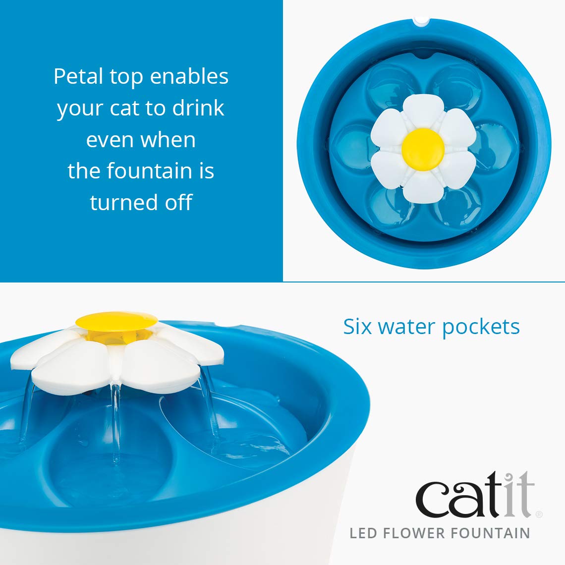 Senses 2.0 Cat Flower Water Fountain