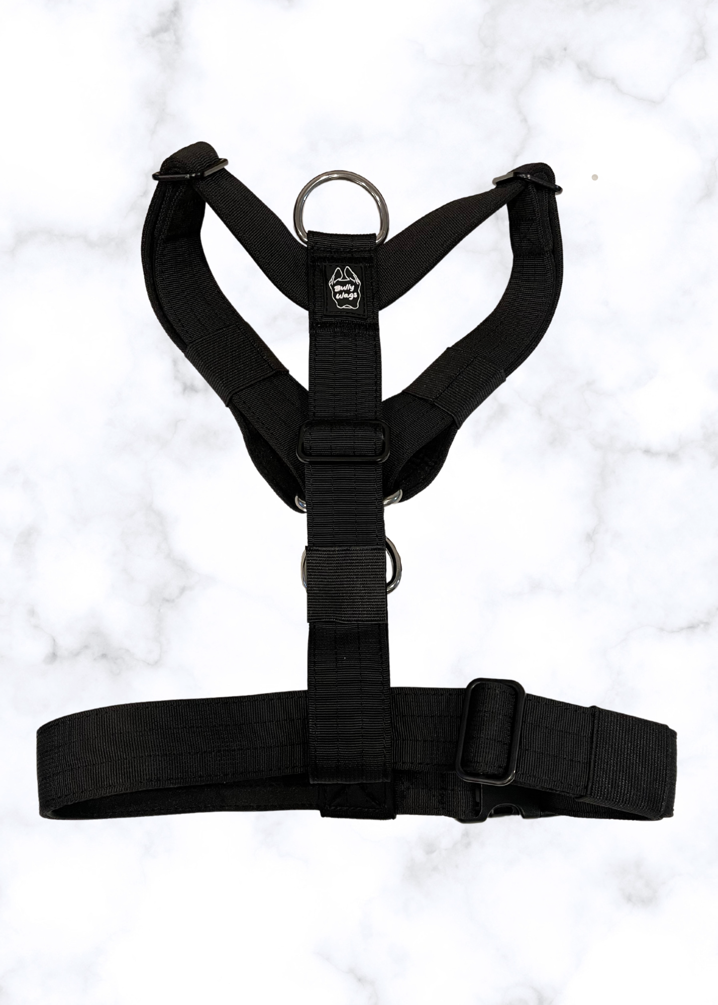 Y Strap Adventure Harness - Black pet collars & harnesses from Floof Pet Products on a neutral background