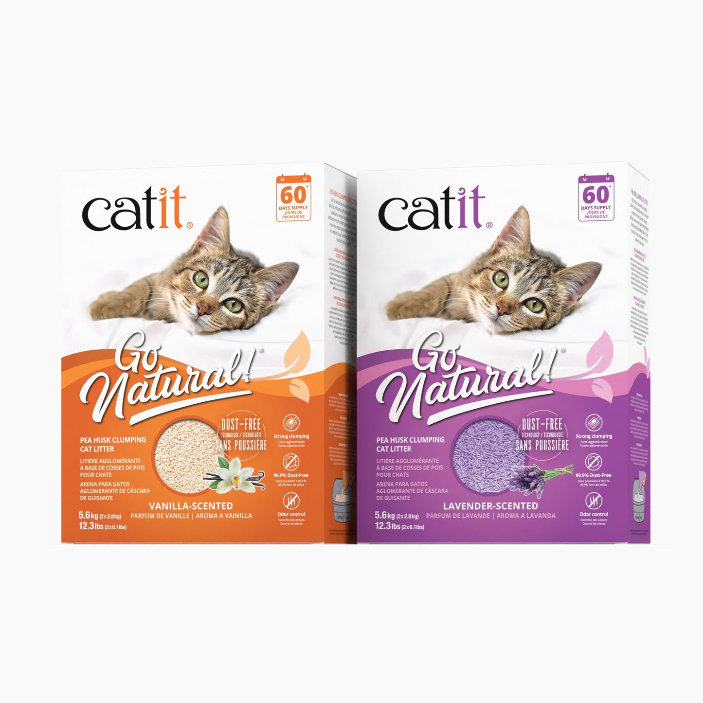 Pea Husk Clumping Cat Litter, Lavender