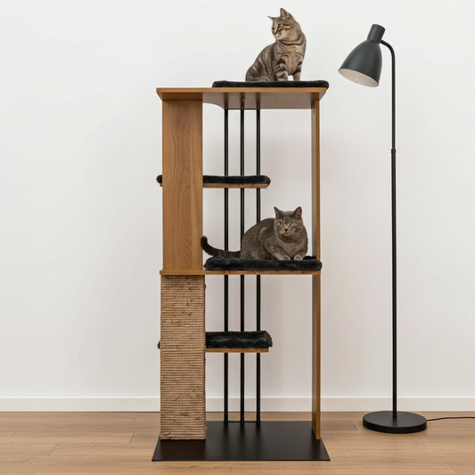 Cali Cat Tree cat furniture from Floof Pet Products on a neutral background