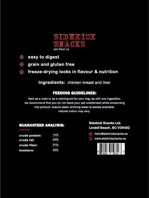 Freeze-Dried Chicken Chunks Pet Treats dog treats from Floof Pet Products on a neutral background