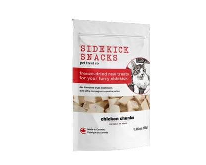 Freeze-Dried Chicken Chunks Cat Treats cat treats from Floof Pet Products on a neutral background