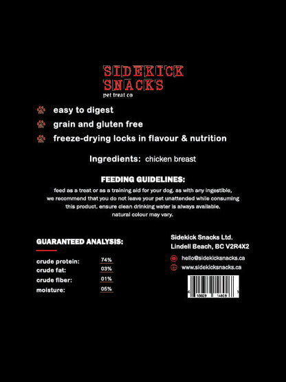 Freeze-Dried Chicken Tenders Pet Treats dog treats from Floof Pet Products on a neutral background