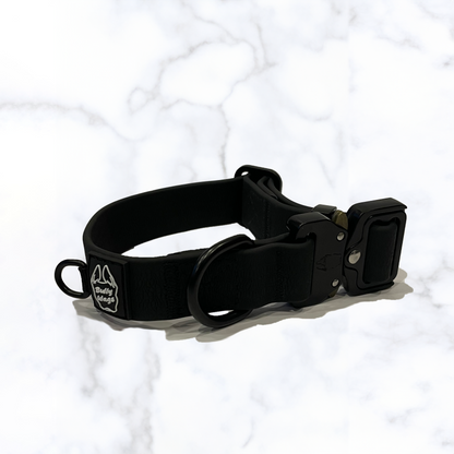 FloofPetProducts-BullyWags-_Tactical_dog_collar_and_leash_set_in_black-_product_image_for_waterproof_dog_collar