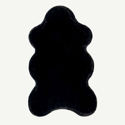 Black rubber stamp on a white background