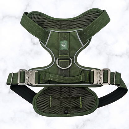 Floof_Pet_Products-Dog_harness_in_army_green-Product_Image-back