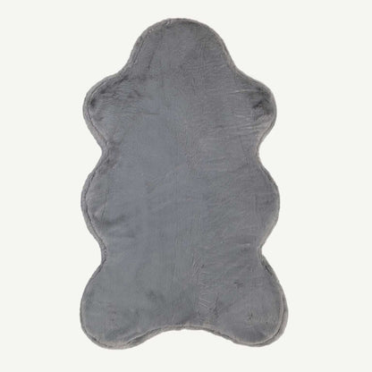 Gray wavy rug on a white background