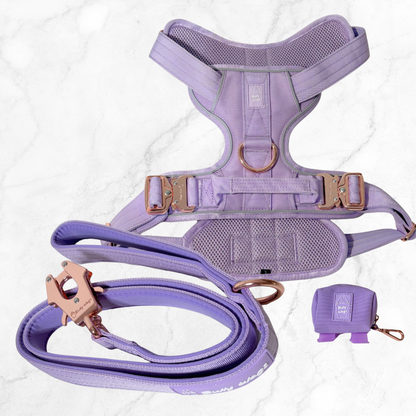 Heavy Duty Harness, Leash, & Waste Bag Dispenser Set