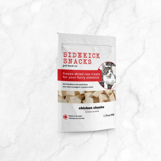 Freeze dried Chicken Chunks-Canadian cat food brand-Sidekick Snacks-Floof Pet Products