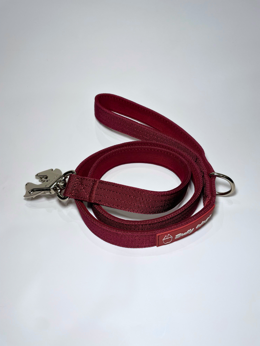 Tactical Dog Leash - Cherry Wine pet leashes from Floof Pet Products on a neutral background