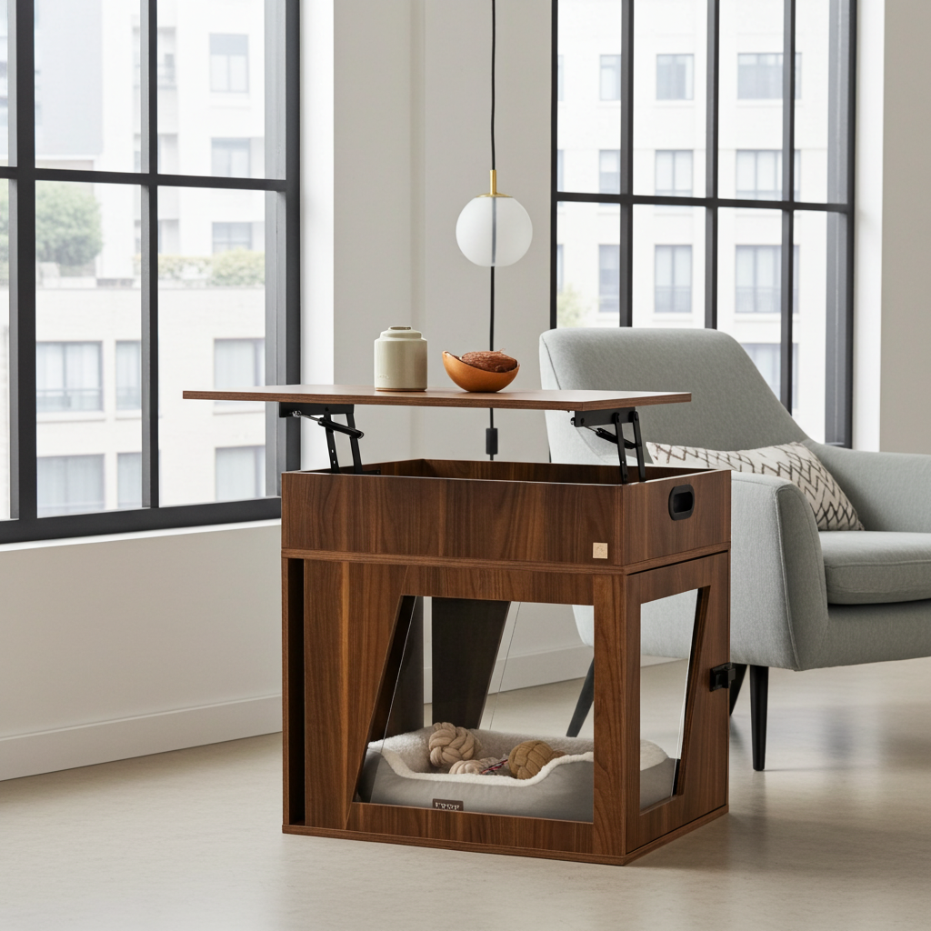 Louie Pet Crate dog crate from Floof Pet Products on a neutral background