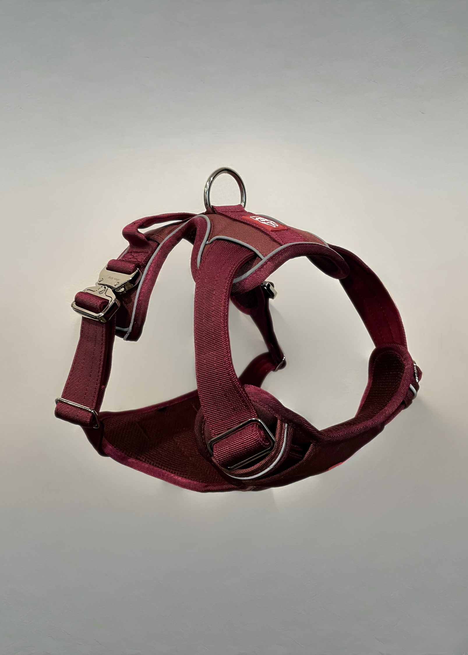 Heavy-Duty Everyday Harness - Cherry Wine pet collars & harnesses from Floof Pet Products on a neutral background