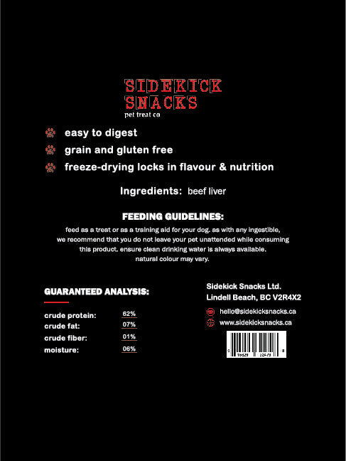 Freeze-Dried Beef Liver Chunks dog treats from Floof Pet Products on a neutral background