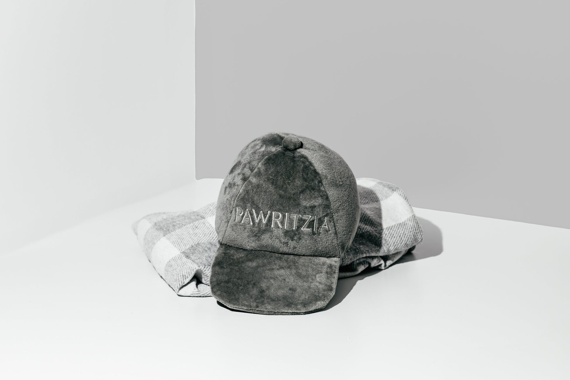 NEW LIMITED EDITION Pawritzia Hat plush dog toy from Floof Pet Products on a neutral background