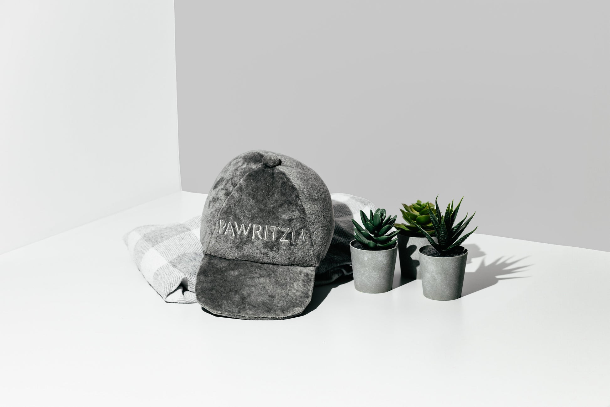 NEW LIMITED EDITION Pawritzia Hat plush dog toy from Floof Pet Products on a neutral background