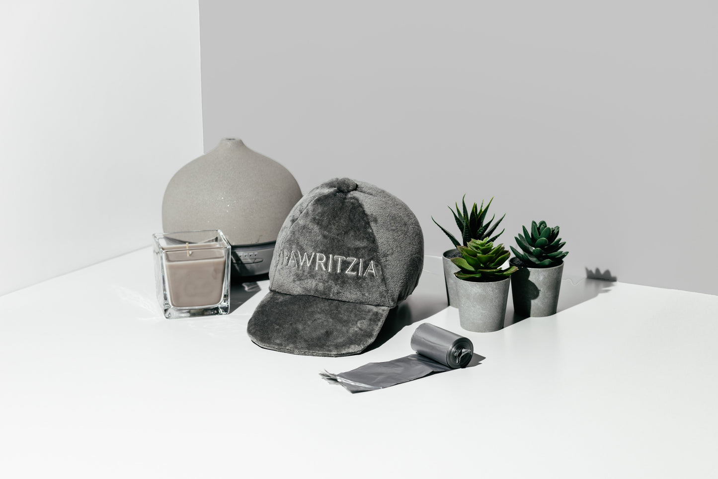 NEW LIMITED EDITION Pawritzia Hat plush dog toy from Floof Pet Products on a neutral background