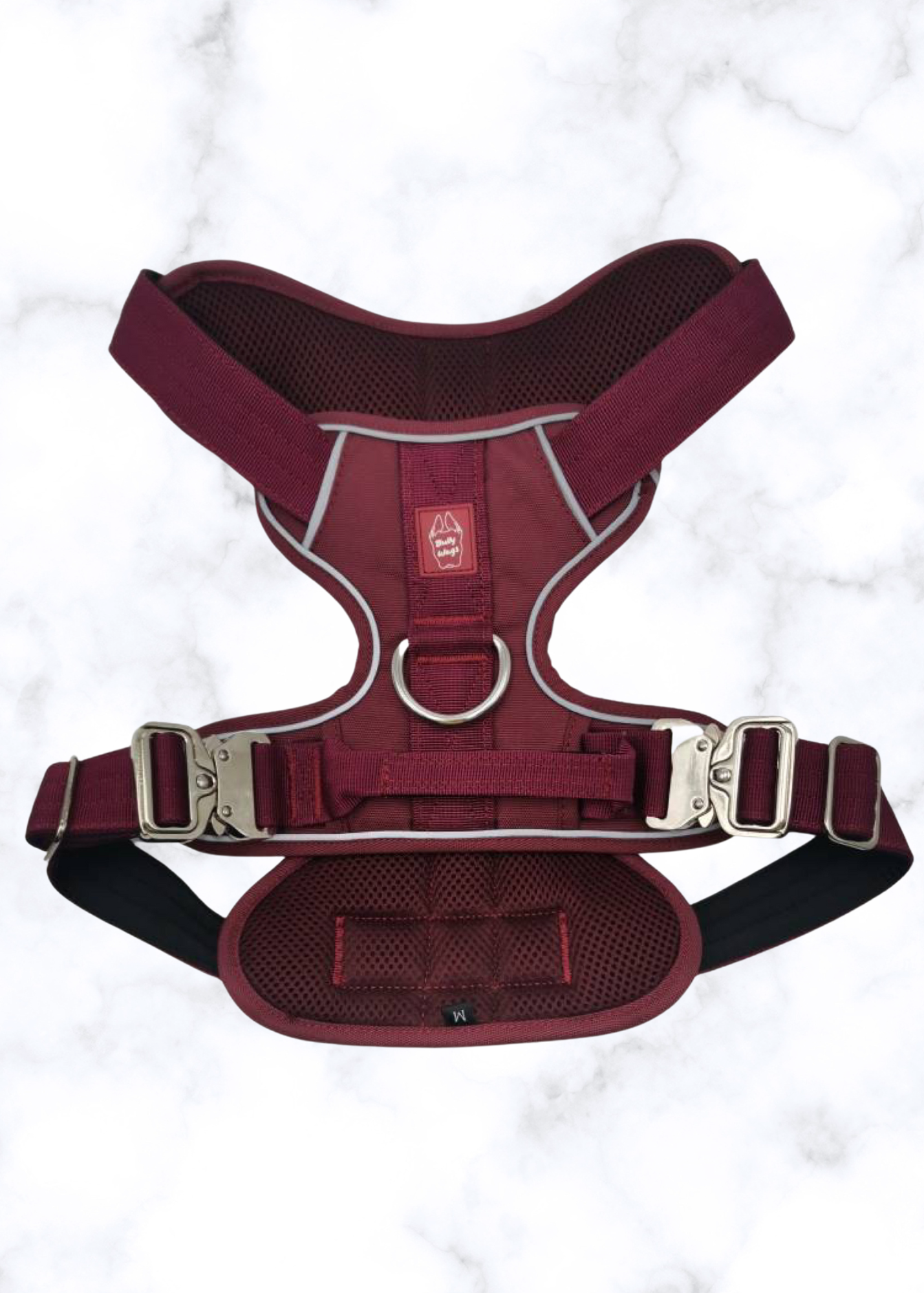 Heavy-Duty Everyday Harness - Cherry Wine pet collars & harnesses from Floof Pet Products on a neutral background