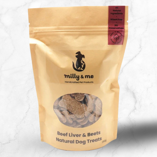 Beef Liver and beets dog treats oven baked in Canada