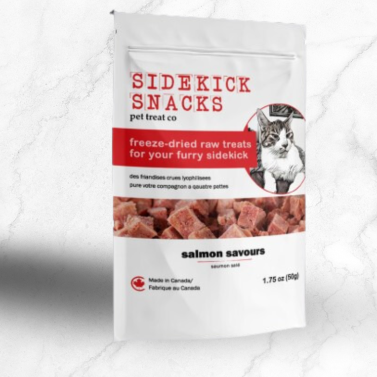Sidekick Snacks pet treat package on a white background