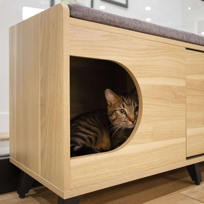 Tucker Shoe Cabinet cat furniture from Floof Pet Products on a neutral background
