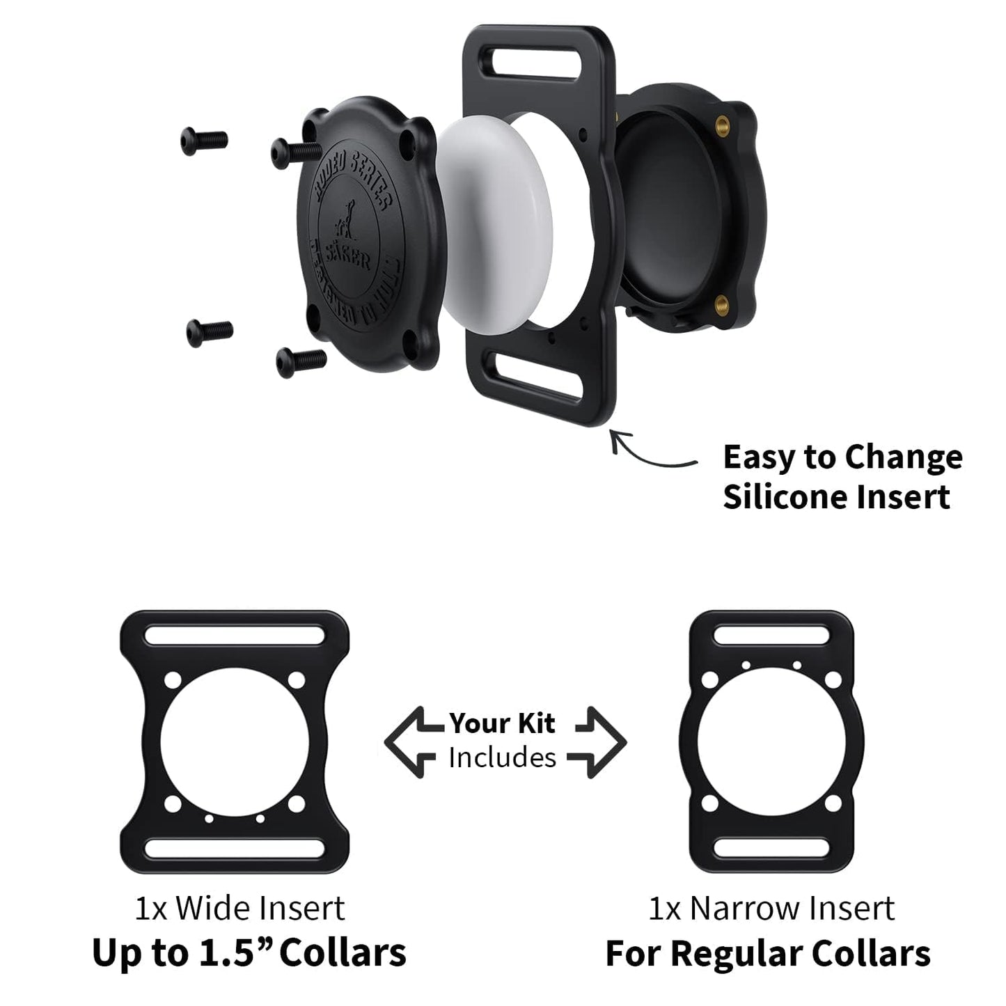 easy to use air tag holder for pet tracking