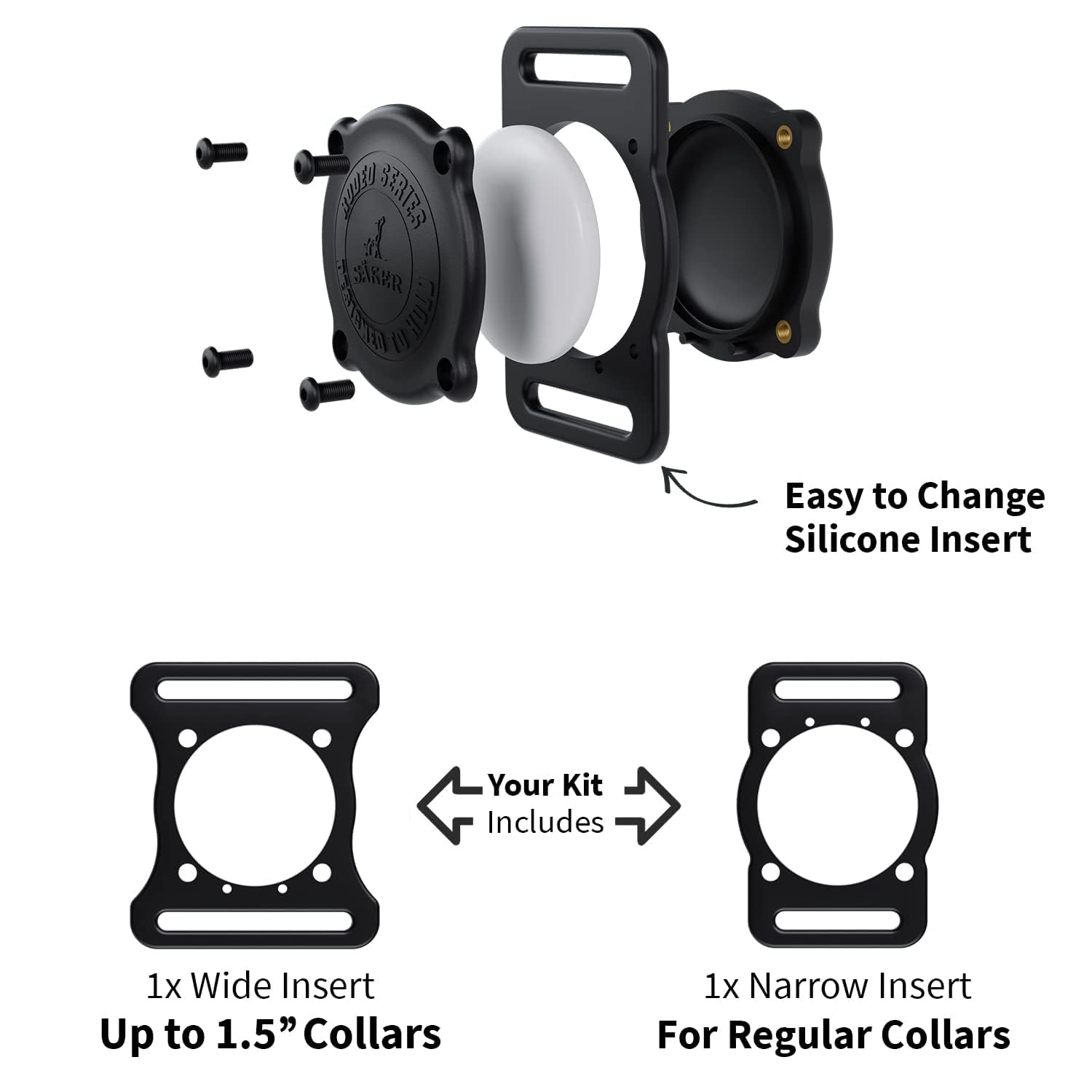 easy to use air tag holder for pet tracking